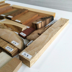 ◍40種40個『特上！良いものだけset梻の杢入』送料込：色々樹種・木材端材セット 日本の木 世界の木 ss_20025 6枚目の画像