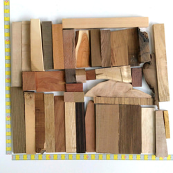 ◍40種40個『特上！良いものだけset梻の杢入』送料込：色々樹種・木材端材セット 日本の木 世界の木 ss_20025 7枚目の画像