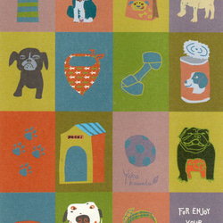 DOG DOG DOG 犬イラスト　ポストカード10枚セット＊お好きなイラストでのセットも致します（保護犬支援 商品） 4枚目の画像