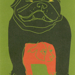 DOG DOG DOG 犬イラスト　ポストカード5枚セット【A】＊お好きなイラストでセットも致します（保護犬支援 商品） 4枚目の画像