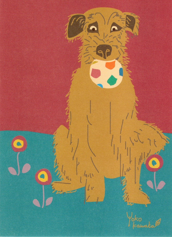 DOG DOG DOG 犬イラスト　ポストカード5枚セット【A】＊お好きなイラストでセットも致します（保護犬支援 商品） 3枚目の画像