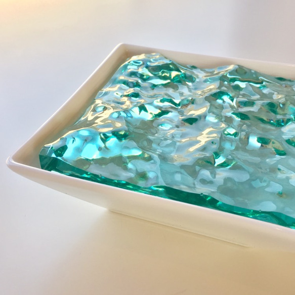 Ocean Tray ＊Turquoise＊ 海に浮かぶアクセサリートレイ ターコイズ 1枚目の画像