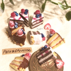 【ミニチュア】断面を楽しむチョコケーキ 3枚目の画像