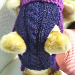 【犬用セーター】Ｍサイズパープルグラデーションの素敵なセーター出来ました❢ 4枚目の画像
