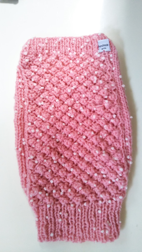 【犬用セーター】Mサイズとてもかわいいピンクのニットです! 6枚目の画像