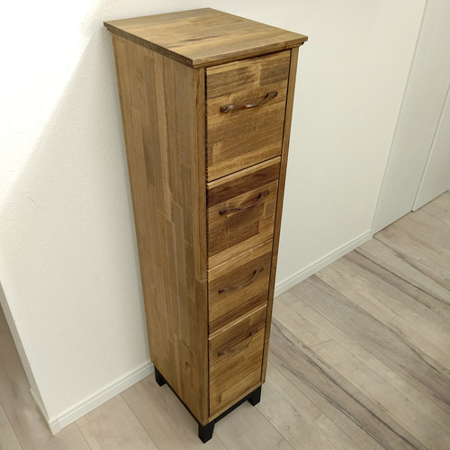 すきま収納に最適！4段チェスト(25cm幅) チェスト・キャビネット OC