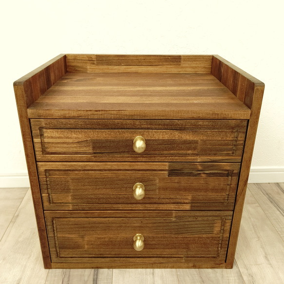 プリンター用紙やインクが収納できるプリンター台 横幅35