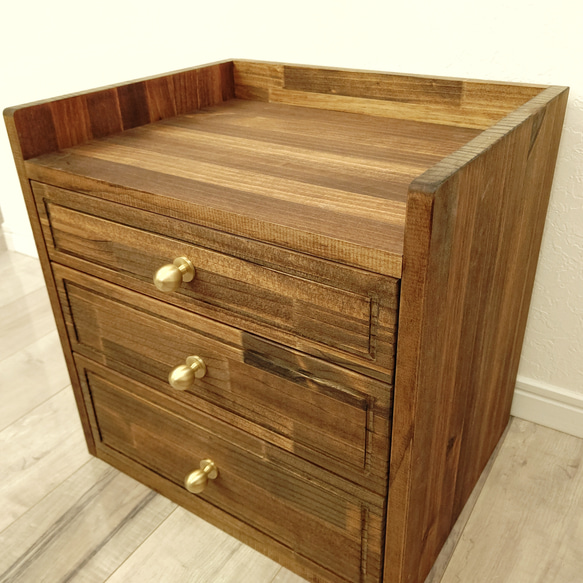 プリンター用紙やインクが収納できるプリンター台 横幅35