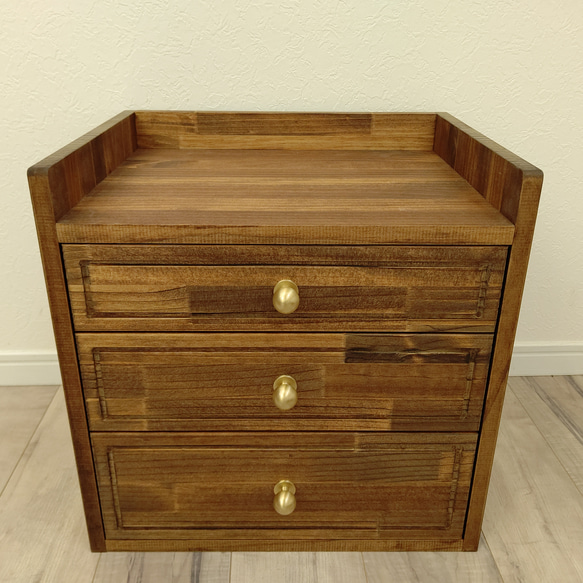 プリンター用紙やインクが収納できるプリンター台 横幅35