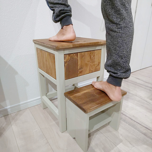 踏み台が収納できる！見せる収納ボックス その他家具 OC