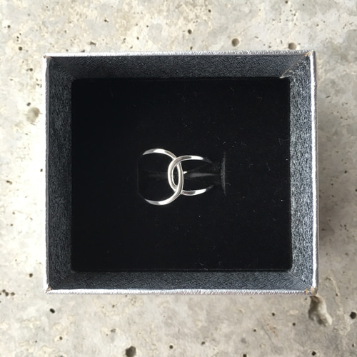 スターリングシルバー925 クロスオープンリング 指輪・リング bisou