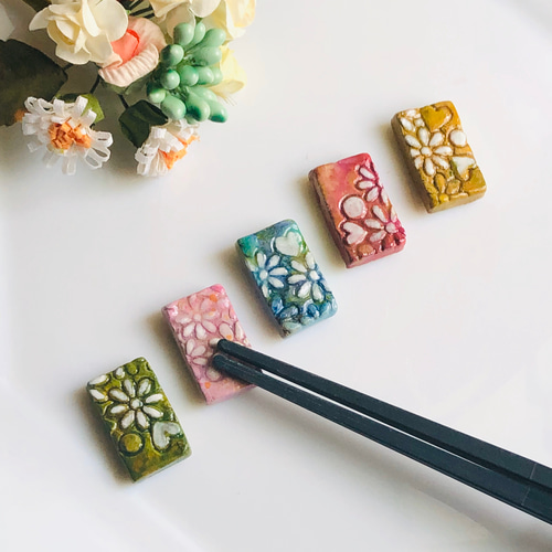 長四角の小さな箸置き5個セット 箸・箸置き Atelier mieux 通販  