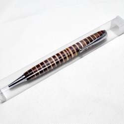 【寄木】(試作品) 手作り木製ボールペン スリムライン CROSS替芯 5枚目の画像