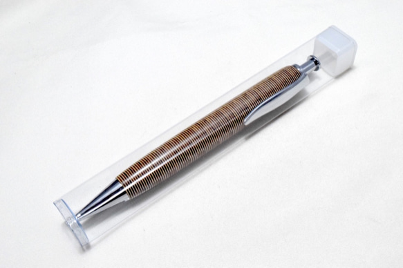 【寄木】手作り木製ボールペン クリッカブル パーカー替芯 5枚目の画像