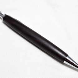 (特注)【黒檀】手作り木製ボールペン クリッカブル パーカー替芯 2枚目の画像