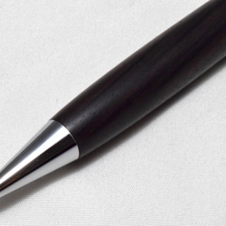 (特注)【黒檀】手作り木製ボールペン クリッカブル パーカー替芯 3枚目の画像