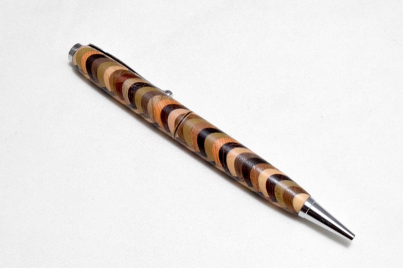 [再出品]【寄木】手作り木製ボールペン スリムライン CROSS替芯 4枚目の画像