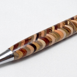 [再出品]【寄木】手作り木製ボールペン スリムライン CROSS替芯 2枚目の画像