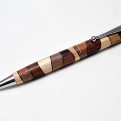 [再出品]【寄木】手作り木製ボールペン スリムライン CROSS替芯 1枚目の画像