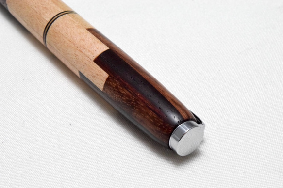 【鑲木地板】手工木製圓珠筆超薄線CROSS筆芯 第3張的照片