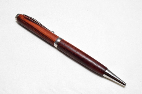 [再出品]【紅木】手作り木製ボールペン スリムライン CROSS替芯 4枚目の画像