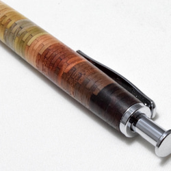 【寄木】手作り木製ボールペン クリッカブル パーカー替芯 3枚目の画像