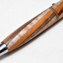 【寄木】手作り木製ボールペン スリムライン CROSS替芯 2枚目の画像