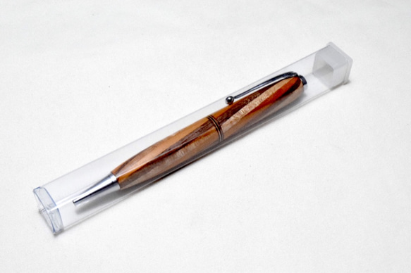 【寄木】手作り木製ボールペン スリムライン CROSS替芯 5枚目の画像