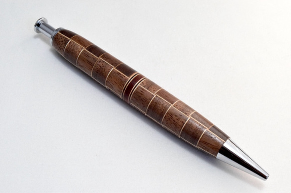 (特注)【寄木】手作り木製ボールペン クリッカブル パーカー替芯 4枚目の画像