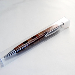 (特注)【寄木】手作り木製ボールペン クリッカブル パーカー替芯 5枚目の画像