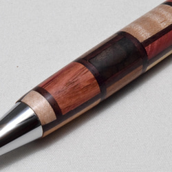 (特注)【寄木】手作り木製ボールペン クリッカブル パーカー替芯 2枚目の画像