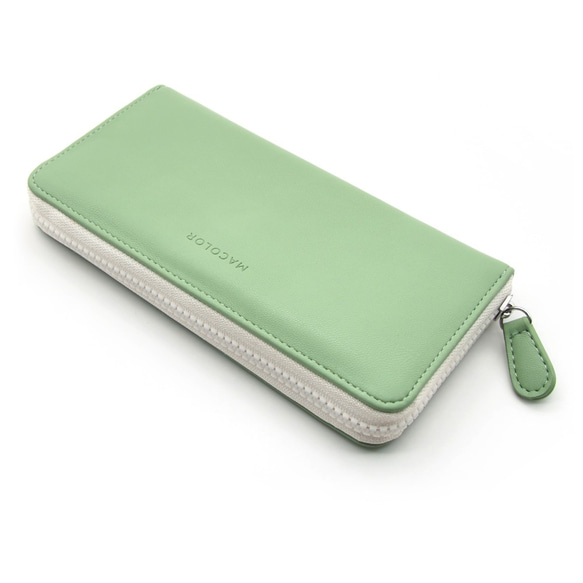 MACOLOR 仿皮女裝銀包/長夾 PU Wallet/ Purse (馬卡龍綠/ Marcaron Green) 第2張的照片