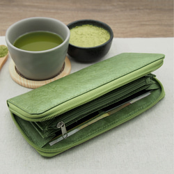 紙感女裝銀包/長夾 (抹茶綠) Paper Wallet/ Purse (Matcha Green) 第4張的照片