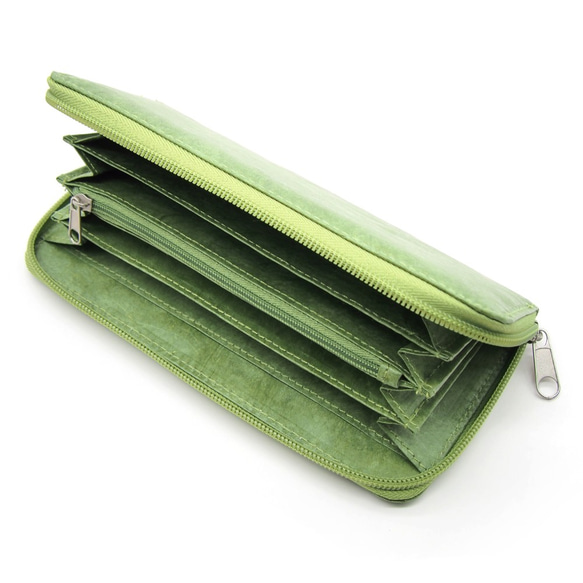 紙感女裝銀包/長夾 (抹茶綠) Paper Wallet/ Purse (Matcha Green) 第7張的照片