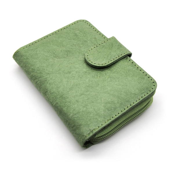 紙感女裝銀包/摺包/短夾 (抹茶綠) Paper Wallet/ Purse (Matcha Green) 第5張的照片