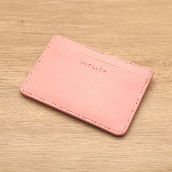 MACOLOR 仿皮卡包 PU Card Holder (馬卡龍粉紅/ Marcaron Rose) 第1張的照片