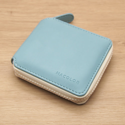 MACOLOR 仿皮女裝銀包/短夾 PU Wallet/ Purse (馬卡龍藍/ Marcaron Blue) 第1張的照片