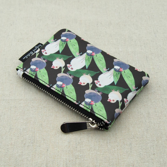 文鳥圖案PU零錢包 Java Sparrow Pattern PU Coin Purse 第2張的照片