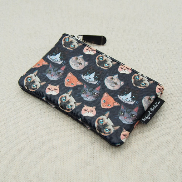 貓圖案PU零錢包 Cat Pattern PU Coin Purse 第1張的照片