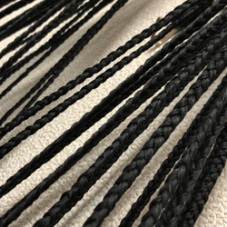 裂き織り　三つ編みトートバッグ（黒系・フラットタイプ） 3枚目の画像