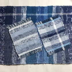 ほっこり　裂織り　ランチョンマットとコースター ほっこり 裂織り ランチョンマットとコースター ほっこり裂織り