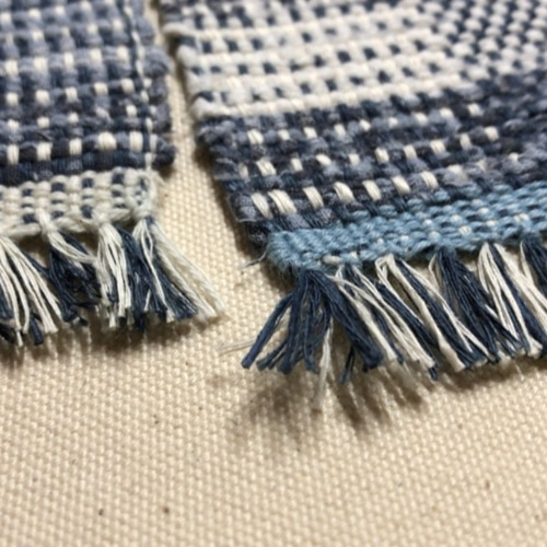 ほっこり裂織りランチョンマットとコースター