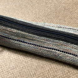 裂き織り　ペンケース（青×ピンク×グレーMIX系） 1枚目の画像