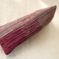 裂き織り　ペンケース（ピンク×黒系）小物入れ 4枚目の画像