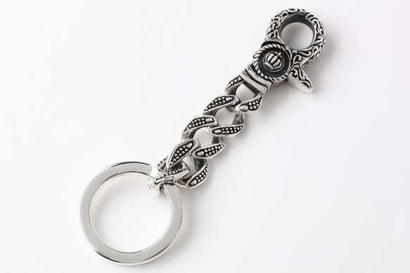 レア 3D フェイス シルバー キーリング キーホルダー ユニーク ギフト アクセサリー｜メンズ - 小物