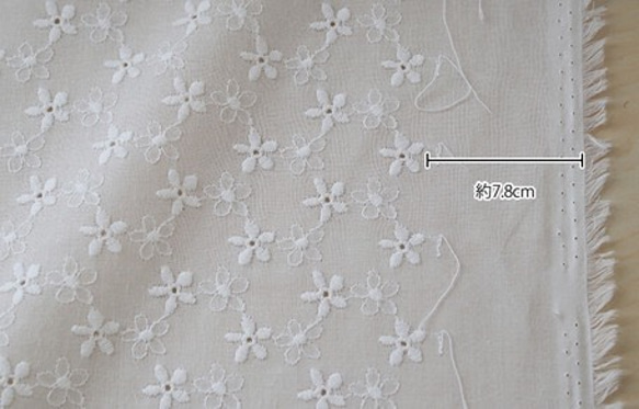 <欠品中>lace - 022 twin flower デザインファブリック 8枚目の画像