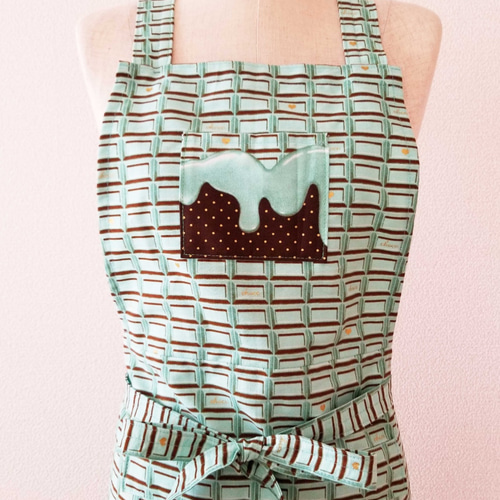 究極のズボラ☆エプロン(チョコミント柄) エプロン Azy 通販 7329710