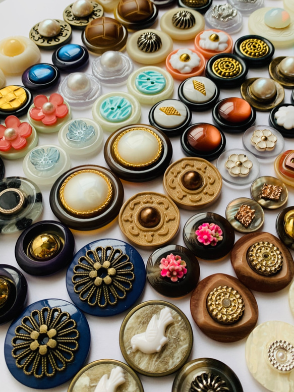 No.333 ボタンカボション デザイン色々 15ペア ピアス・イヤリング 
