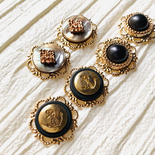 No.626 2セット限り！ カン付カボション 6個セットピアス・イヤリング 