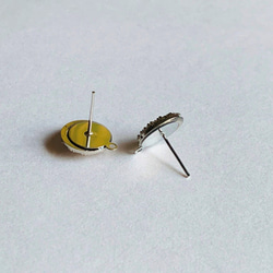 No.72　デザインボタンのピアス金具　シルバー　１ペア　金属ポスト 4枚目の画像
